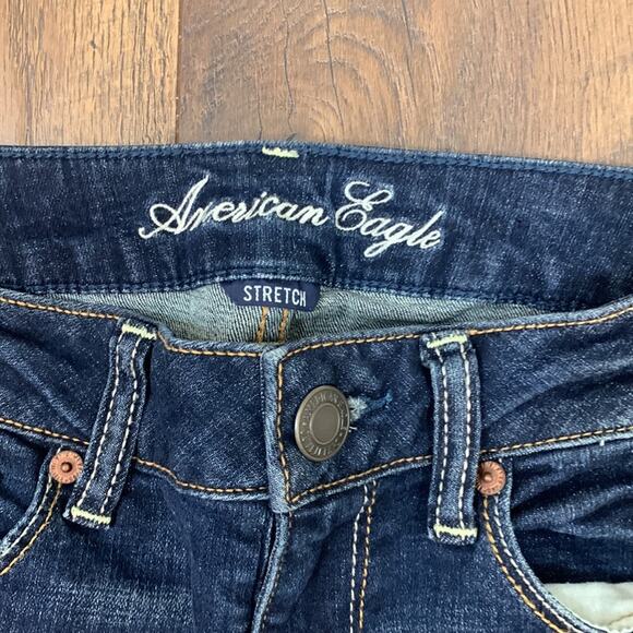American Eagle Stretch Skinny Dark Wash Jeans - Picture 2 of 5